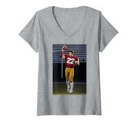Womens Doug Flutie Boston College Football NFL Michael Grecco V-Neck T-Shirt