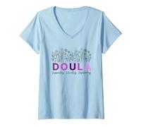 Womens Doula: Supporting, Educating, Empowering Labor Design V-Neck T-Shirt