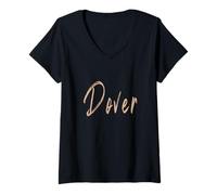 Womens Dover New Hampshire Vintage Elegant Design V-Neck T-Shirt