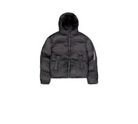 Alpha Industries Cloud Puffer Bomber Winter Jacket Women Winter Jackets for Women Size L - vintage grey