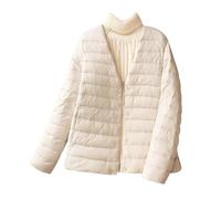 Womens Down Jacket Lightweight Ladies Lightweight Puffer Jacket Women Quilted Jackets Puffer Coats for Women Padded Jacket Ladies Puffer Coat Women Down Jacket Womens Ultra Light Packable Apricot L