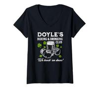 Women's Doyle’s Boxing & Drinking Club Design - Irish Humor V-Neck T-Shirt
