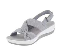 Women's Dr.Care Orthopedic Arch Support Reduces Pain Comfy Sandal, Orthopedic Sandals for Women Arch Support, Comfortable Good Arch Support Strappy Walking Sandals for Women (Grey, 4.5)