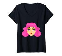 Women's Drag Queens Cartoon Design for a Drag Queens Fan V-Neck T-Shirt
