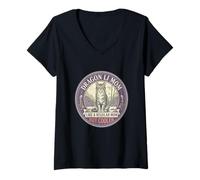 Women's Dragon Li Mom Like A Regular Mom But Cooler Cat Mom V-Neck T-Shirt