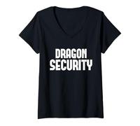 Women's Dragon Security V-Neck T-Shirt