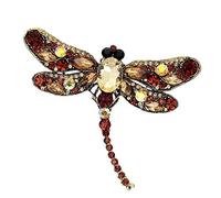 Women'S Dragonfly Alloy Decorative Brooch 9.1 X 7.5Cm Alloy Brown 9.1X7.5Cm Dependable Performance