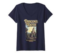 Womens Dragons Tooth Virginia Appalachian Trail Vintage WPA Style V-Neck T-Shirt