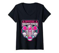 Women's Drama Donor Y2K Nostalgia Flip Phone Retro Diva V-Neck T-Shirt