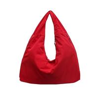 Women's Draped Design Tote Bag, Large Solid Color Textured Canvas Shoulder Bag Shopping, Beach, Work, and Weekend Use(I)