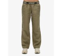 Women's drawstring linen trousers Superdry Vert XS