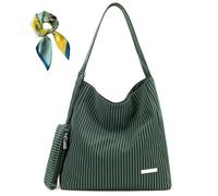 Women's Drawstring Striped Casual Shoulder Bag,Vegan Leather Large Capacity Purse,Top Rope Handle Totes for Work Daily