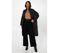 Drawstring Waist Quilted Padded Puffer Coat Dorothy Perkins Black 12