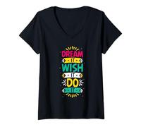 Women's Dream It Wish It Do It | Colorful Motivational V-Neck T-Shirt