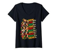 Women's Dream Like Martin, Lead Like Harriet Gift on Black History V-Neck T-Shirt