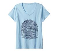 Women's Dream Weaver Ancient Wisdom Crystal Dreams Mystical V-Neck T-Shirt