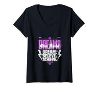 Womens Dreams Over Doubt - Urban Streetwear Statement V-Neck T-Shirt
