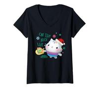 Womens DreamWorks Gabby’s Dollhouse Cakey On The Nice List V-Neck T-Shirt