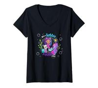 Womens DreamWorks Gabby’s Dollhouse The Movie Bubble Party V-Neck T-Shirt