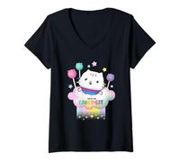 Womens DreamWorks Gabby’s Dollhouse The Movie Cakey-est Cloud V-Neck T-Shirt
