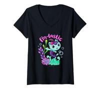 Womens DreamWorks Gabby’s Dollhouse The Movie Fin-Tastic V-Neck T-Shirt