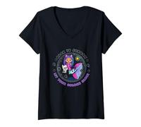 Womens DreamWorks Gabby’s Dollhouse The Movie Let Your Colors Glow V-Neck T-Shirt