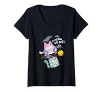 Womens DreamWorks Gabby’s Dollhouse The Movie Meow We Go! V-Neck T-Shirt
