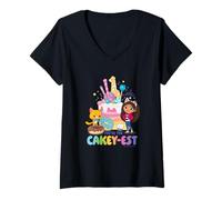 Womens DreamWorks Gabby’s Dollhouse The Movie You’re The Cakey-est V-Neck T-Shirt