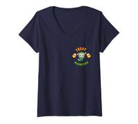 Womens DreamWorks Gabby’s Dollhouse Treat Monster Pandy 2 Sided V-Neck T-Shirt