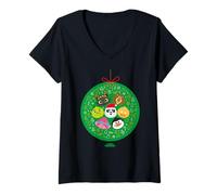 Womens DreamWorks KouKou Holiday Ornament V-Neck T-Shirt