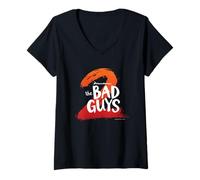 Womens DreamWorks The Bad Guys 2 Movie Logo V-Neck T-Shirt