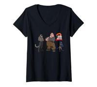 Womens DreamWorks The Bad Guys 2 The Bad Girls 2D Style V-Neck T-Shirt