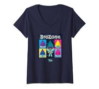 Womens DreamWorks Trolls Band Together BroZone V-Neck T-Shirt