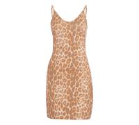 adidas Women's Seasonal Essentials Leopard Print Mini-Dress with 3-Stripes, Multicolor/Wonder Alumina, S
