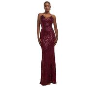 Women's dress Goddiva Diamante Maxi Rouge 44