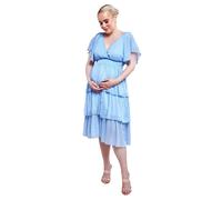 Women's dress Goddiva Maternity Plain Lurex Bleu 42