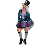 Leg Avenue Women's Costume Delightful Mad Hatter - Plus Size - XL/XXL