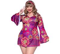 Women's dress Leg Avenue Retro Go Go Multicolore 3X/4X