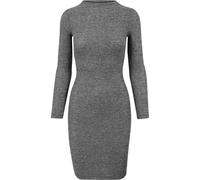 Urban Classics Rib Long Sleeve Long Dress Black XS Woman