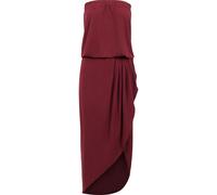 Urban Classics Women's Ladies Viscose Bandeau Dress , Burgundy, XS