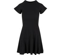 Urban Classics Rib Skater Short Sleeve Short Dress Black 4XL Woman