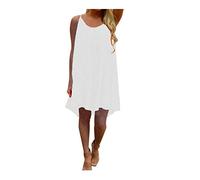Women's Dresses Casual Dresses for Women UK Summer Work Dresses Sleeveless Halterneck Sundress Hawaiian Dress Sundress Bohemian Gypsy Holiday Summer Mini Dress White