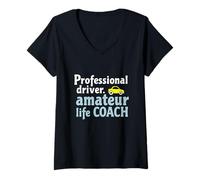 Womens Driver Life Coach V-Neck T-Shirt