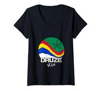 Womens Druze flag, Al Muwahhidun, Druzen star symbol flag druze V-Neck T-Shirt