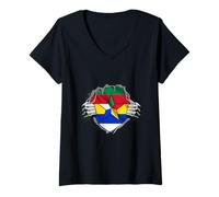 Womens Druze star,Druze flag,Druze symbol,As Suwayda,Syria,Lebanon. V-Neck T-Shirt