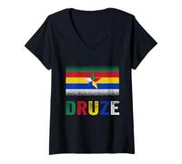Womens Druze,Syria,Lebanon,Suwayda,Druze Flag,Flag of Druze. V-Neck T-Shirt