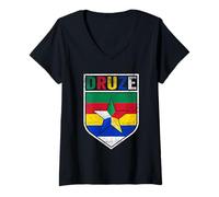 Womens Druze,Syria,Lebanon,Suwayda,Druze Flag,Flag of Druze. V-Neck T-Shirt