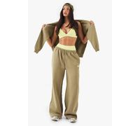Womens DSGN Studio Run Club Printed Straight Leg Jogger Khaki XL