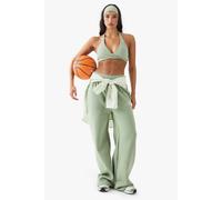 Womens DSGN Studio Script Embroidered Straight Leg Jogger Sage L