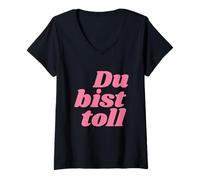 Women's Du bist toll - Positive Affirmations V-Neck T-Shirt